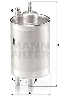 Filtru combustibil WK 720/1 MANN-FILTER