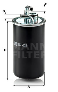 Filtru combustibil WK 722/1 MANN-FILTER