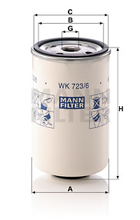 Filtru combustibil WK 723/6 MANN-FILTER