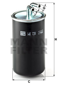 Filtru combustibil WK 728 MANN-FILTER