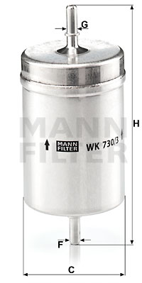 Filtru combustibil WK 730/3 MANN-FILTER