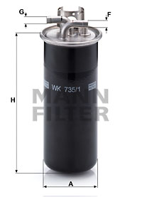 Filtru combustibil WK 735/1 MANN-FILTER