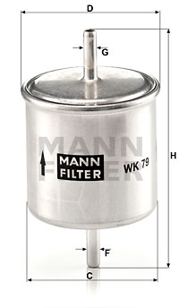 Filtru combustibil WK 79 MANN-FILTER