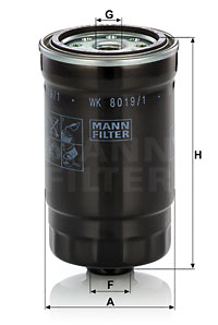 Filtru combustibil WK 8019/1 MANN-FILTER