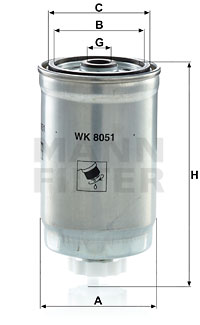 Filtru combustibil WK 8051 MANN-FILTER