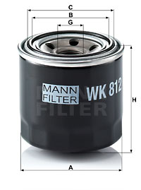 Filtru combustibil WK 812 MANN-FILTER