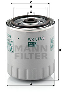 Filtru combustibil WK 817/3 x MANN-FILTER