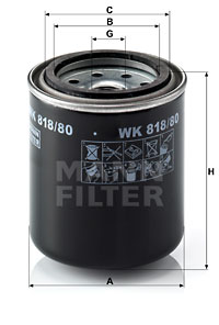 Filtru combustibil WK 818/80 MANN-FILTER