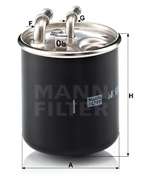 Filtru combustibil WK 820/2 x MANN-FILTER