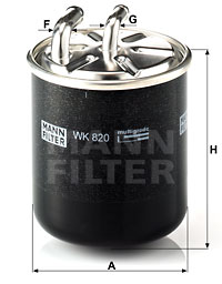 Filtru combustibil WK 820 MANN-FILTER