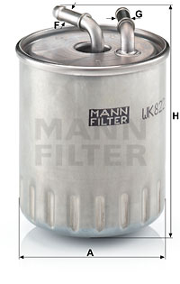 Filtru combustibil WK 822/3 MANN-FILTER