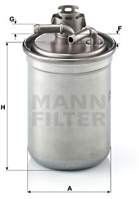 Filtru combustibil WK 823/3 x MANN-FILTER