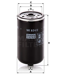 Filtru combustibil WK 824/2 MANN-FILTER