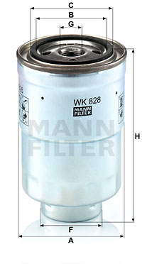 Filtru combustibil WK 828 x MANN-FILTER