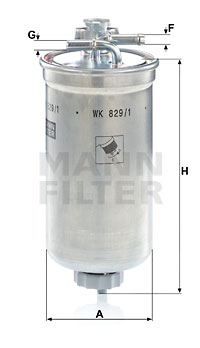 Filtru combustibil WK 829/1 x MANN-FILTER