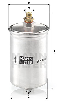 Filtru combustibil WK 830/3 MANN-FILTER