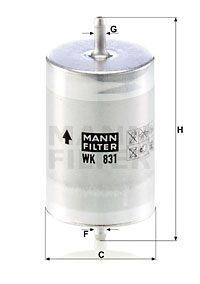 Filtru combustibil WK 831 MANN-FILTER