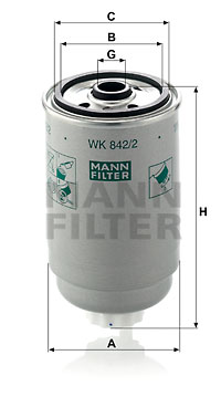 Filtru combustibil WK 842/2 MANN-FILTER