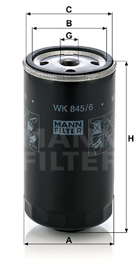Filtru combustibil WK 845/6 MANN-FILTER