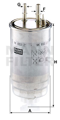 Filtru combustibil WK 853/21 MANN-FILTER