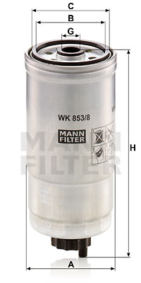 Filtru combustibil WK 853/8 MANN-FILTER