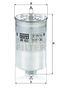 Filtru combustibil WK 853 MANN-FILTER