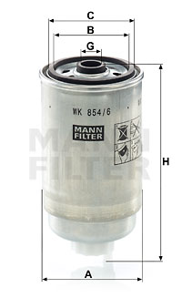 Filtru combustibil WK 854/6 MANN-FILTER