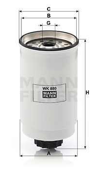 Filtru combustibil WK 880 MANN-FILTER