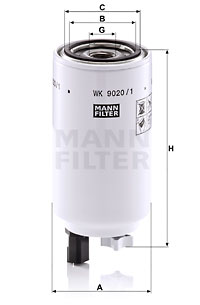 Filtru combustibil WK 9020/1 x MANN-FILTER