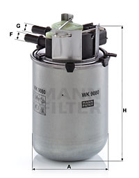 Filtru combustibil WK 9080 MANN-FILTER