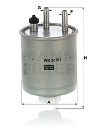 Filtru combustibil WK 918/1 MANN-FILTER