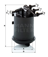 Filtru combustibil WK 939/1 MANN-FILTER