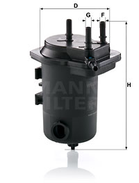 Filtru combustibil WK 939/9 x MANN-FILTER