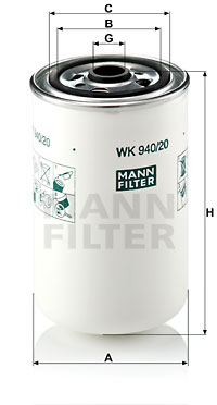 Filtru combustibil WK 940/20 MANN-FILTER