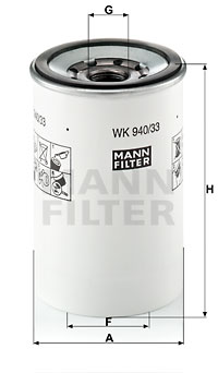 Filtru combustibil WK 940/33 x MANN-FILTER
