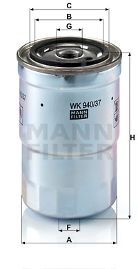 Filtru combustibil WK 940/37 x MANN-FILTER