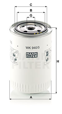 Filtru combustibil WK 940/5 MANN-FILTER