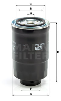 Filtru combustibil WK 940/6 x MANN-FILTER