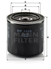 Filtru ulei WP 1026 MANN-FILTER