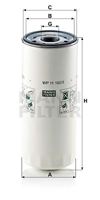 Filtru ulei WP 11 102/3 MANN-FILTER