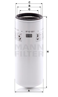 Filtru ulei WP 12 120/1 MANN-FILTER