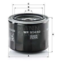 Filtru ulei WP 914/80 MANN-FILTER