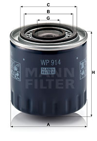 Filtru ulei WP 914 MANN-FILTER