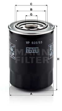 Filtru ulei WP 928/83 MANN-FILTER