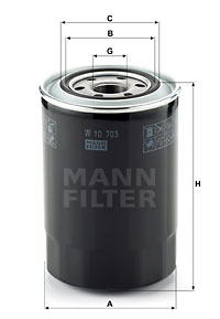 Filtru ulei W 10 703 MANN-FILTER