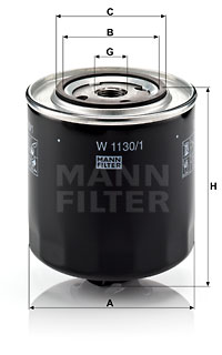 Filtru ulei W 1130/1 MANN-FILTER