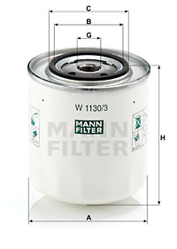 Filtru ulei W 1130/3 MANN-FILTER