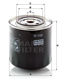 Filtru ulei W 1130 MANN-FILTER