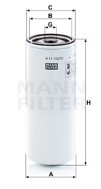 Filtru ulei W 11 102/50 MANN-FILTER