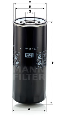 Filtru ulei W 11 102/7 MANN-FILTER